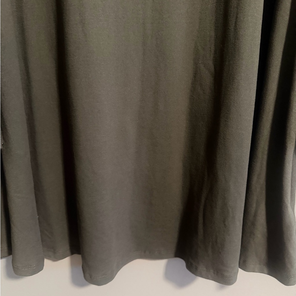 Altar'd State Green Karol Long Bell Sleeve Olive Boho Dress lattice back S - Picture 2 of 10